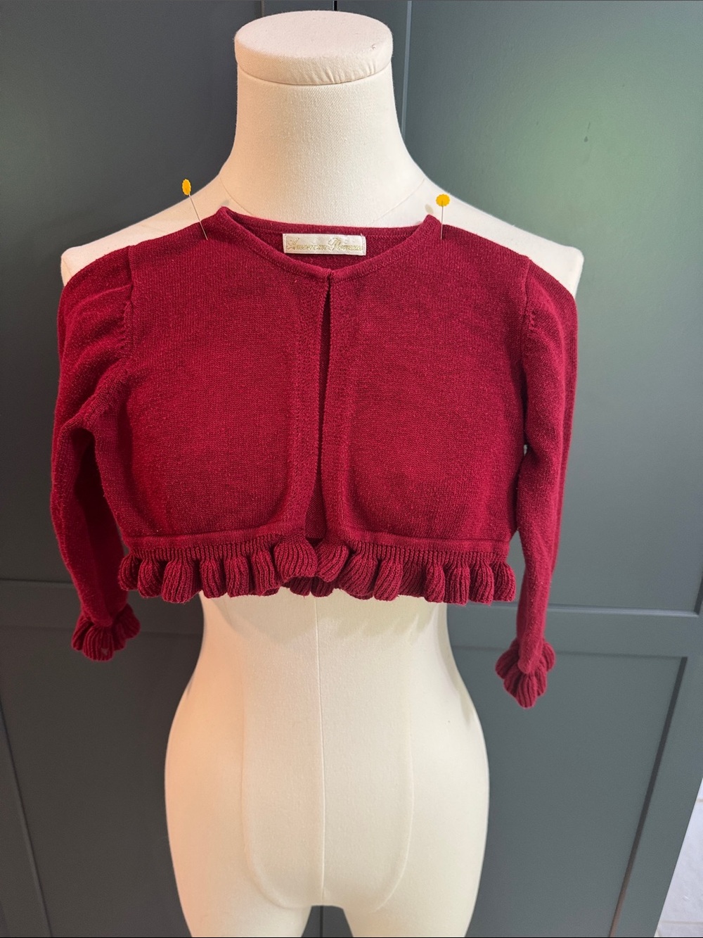 American Princess Deep Wine Knit Bolero